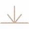 Ekena Millwork Saratoga Smooth Timber Gable Bracket, Douglas Fir, 96"W x 60"H x 3 1/2"D x 3 1/2"F, 15/12 Pitch GBW096X60X0404SAR00SDF - alternate 1